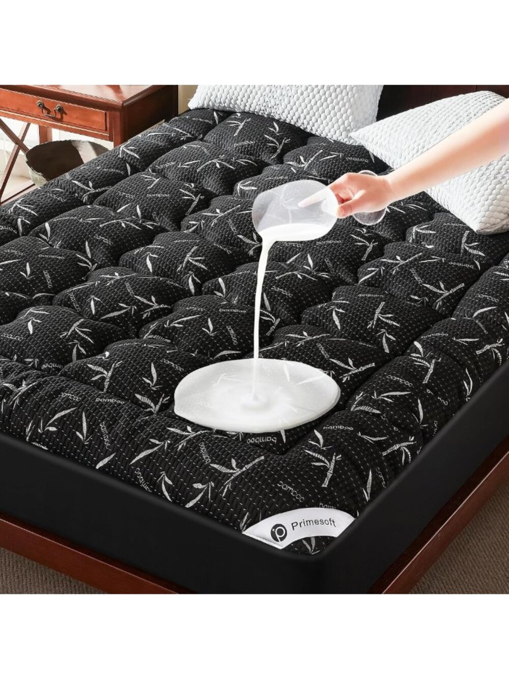 Queen Mattress Topper - Thick Pillow Top, Deep Pocket, Soft & Waterproof Pad